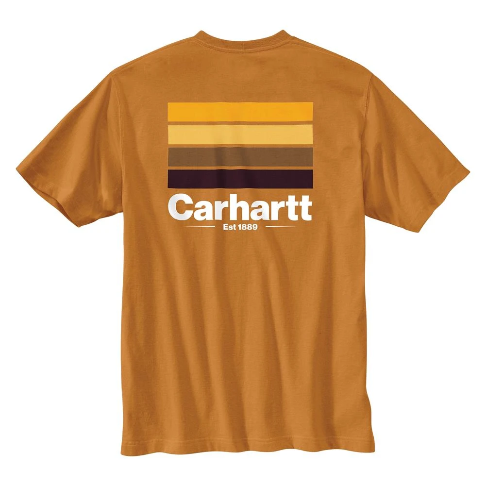 Men's Carhartt Relaxed Fit Heavyweight Pocket Line Graphic T-Shirt Oak 1 Men's Carhartt Relaxed Fit Heavyweight Pocket Line Graphic T-Shirt Oak
