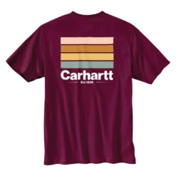 Men's Carhartt Relaxed Fit Heavyweight Pocket Line Graphic T-Shirt Port