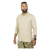 Men's Mission Made Long Sleeve Crew Neck T-Shirts (2 Pack) Tan