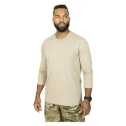 Men's Mission Made Long Sleeve Crew Neck T-Shirts (2 Pack) Tan