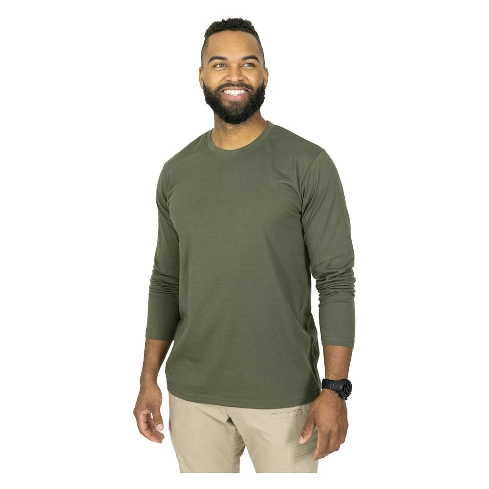 Men's Mission Made Long Sleeve Crew Neck T-Shirts (2 Pack) Olive 1 Men's Mission Made Long Sleeve Crew Neck T-Shirts (2 Pack) Olive