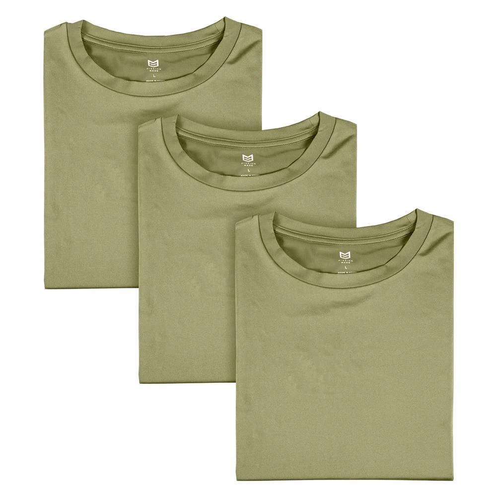Men's Mission Made Performance T-Shirts (3 Pack) Tan 1 Men's Mission Made Performance T-Shirts (3 Pack) Tan