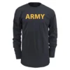 Men's Soffe Long Sleeve Army PT T-Shirt Black