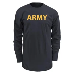 Men's Soffe Long Sleeve Army PT T-Shirt Black
