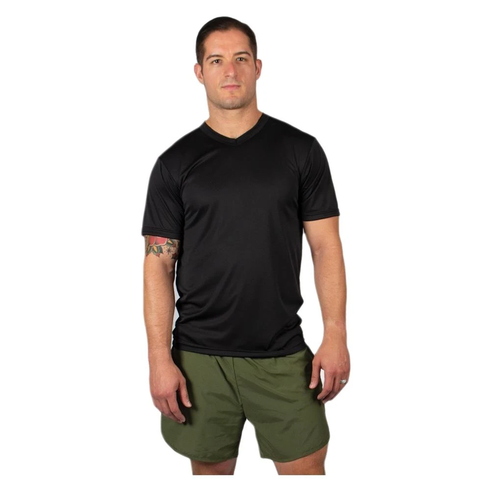 Men's Soffe V-Neck T-Shirt Black 1 Men's Soffe V-Neck T-Shirt Black