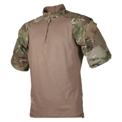 Men's TRU-SPEC Nylon / Cotton 1/4 Zip Short Sleeve Combat Shirt Coyote
