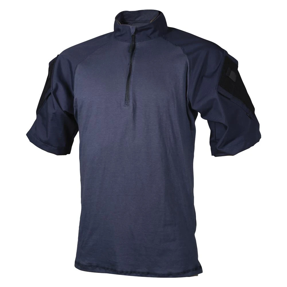 Men's TRU-SPEC Nylon / Cotton 1/4 Zip Short Sleeve Combat Shirt Navy 1 Men's TRU-SPEC Nylon / Cotton 1/4 Zip Short Sleeve Combat Shirt Navy