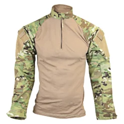 Men's TRU-SPEC Nylon / Cotton 1/4 Zip Tactical Response Combat Shirt Coyote