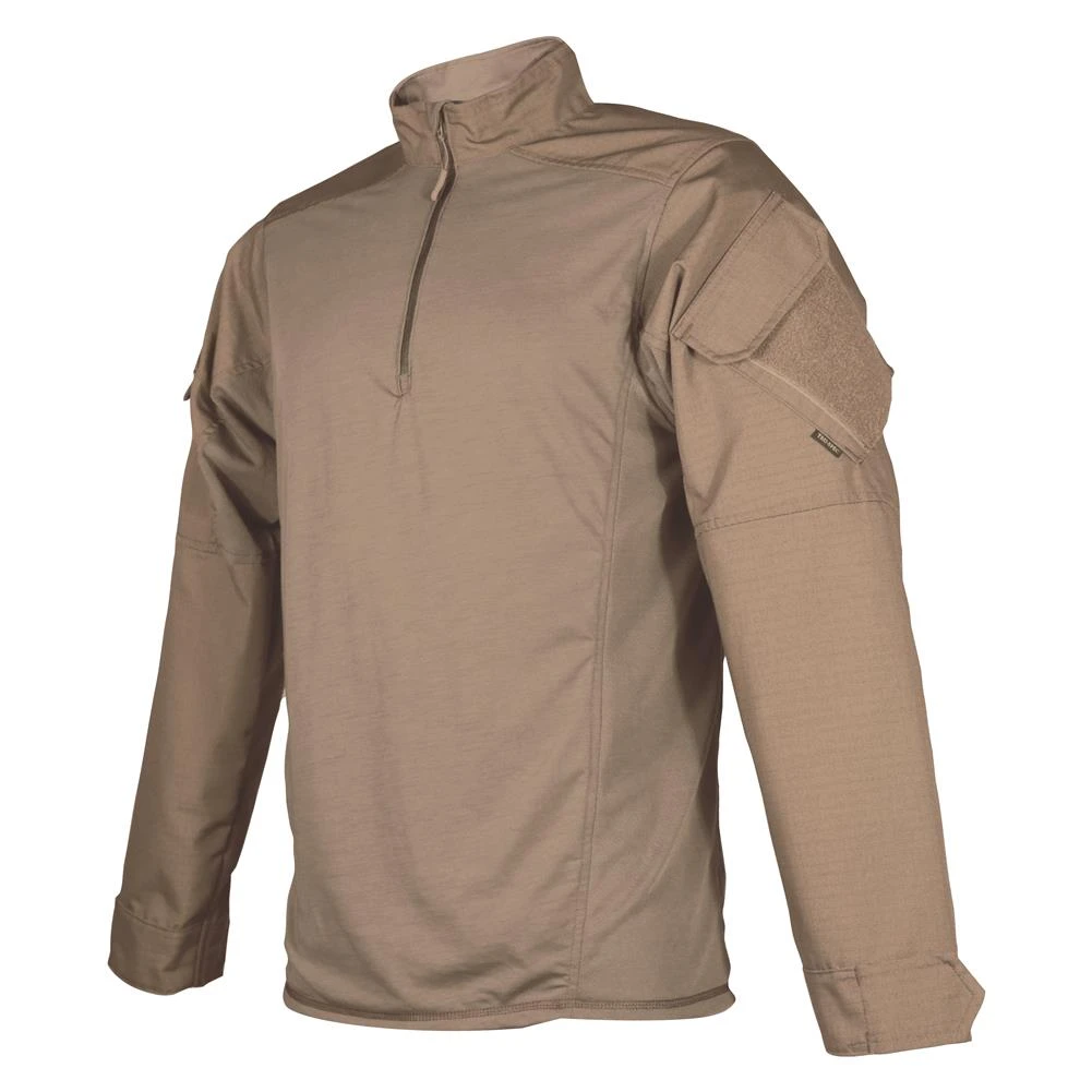Men's TRU-SPEC Poly / Cotton 1/4 Zip Urban Force Combat Shirt Coyote 1 Men's TRU-SPEC Poly / Cotton 1/4 Zip Urban Force Combat Shirt Coyote