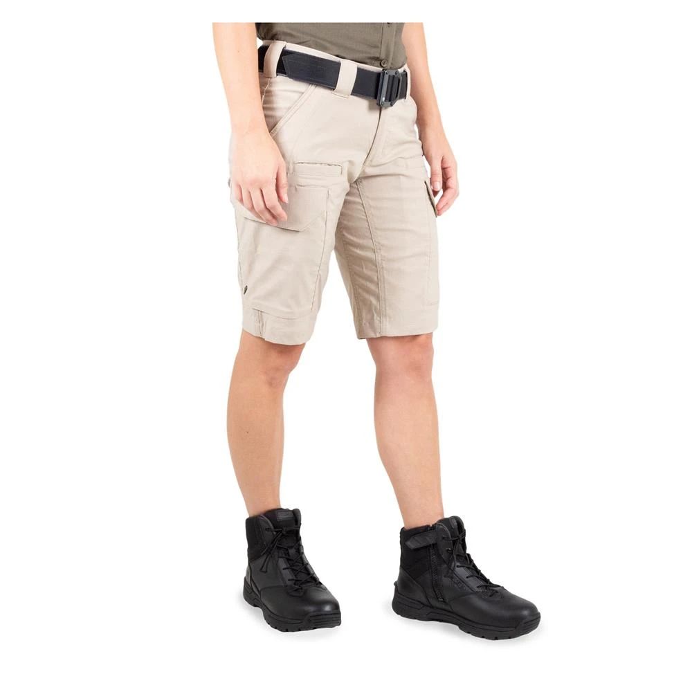 Women's First Tactical V2 Shorts Khaki~2 2 Women's First Tactical V2 Shorts Khaki~2 - Image 2