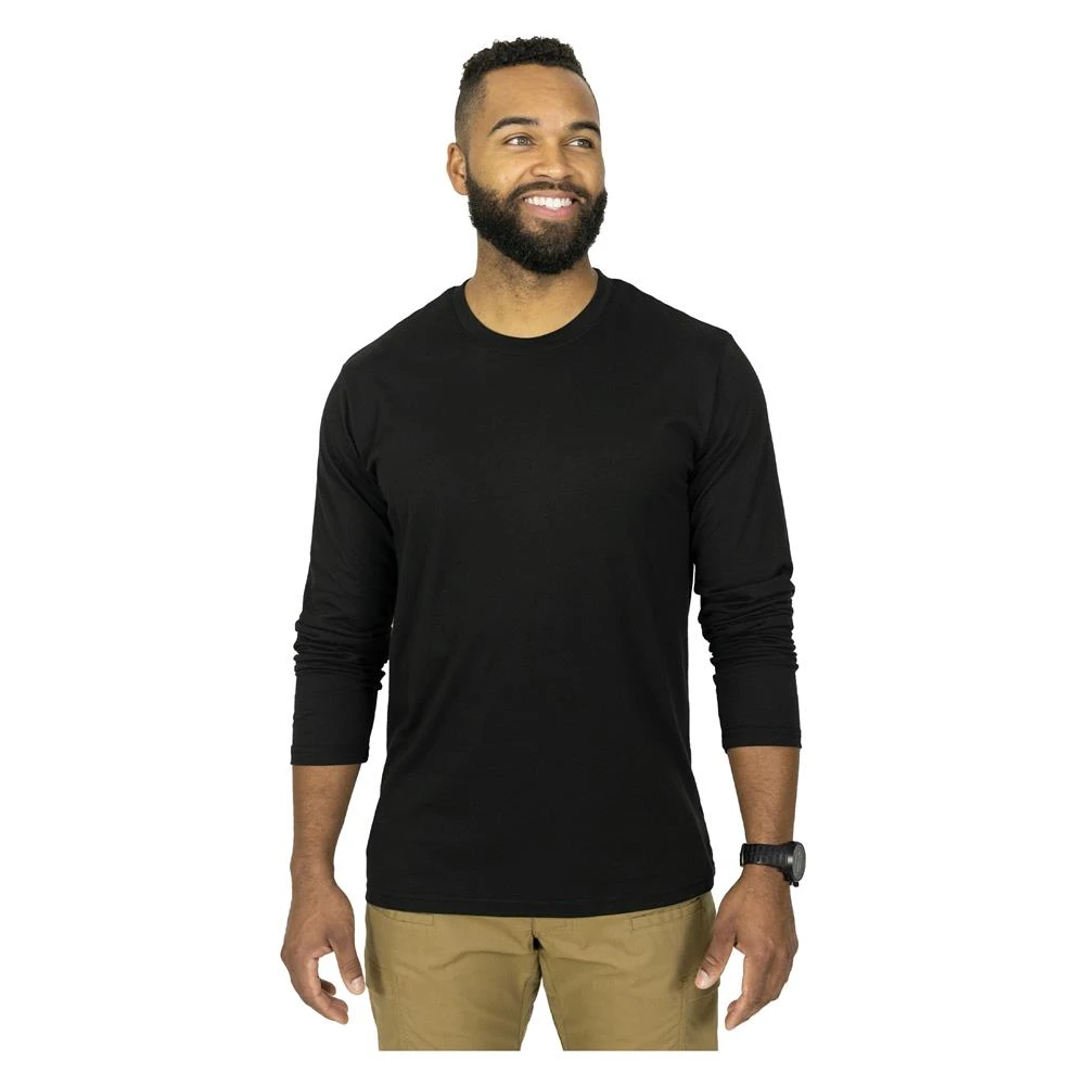 Men's Mission Made Long Sleeve Crew Neck T-Shirts (2 Pack) Black 2 Men's Mission Made Long Sleeve Crew Neck T-Shirts (2 Pack) Black - Image 2