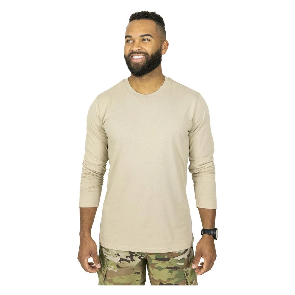 Men's Mission Made Long Sleeve Crew Neck T-Shirts (2 Pack) Tan 2 Men's Mission Made Long Sleeve Crew Neck T-Shirts (2 Pack) Tan - Image 2