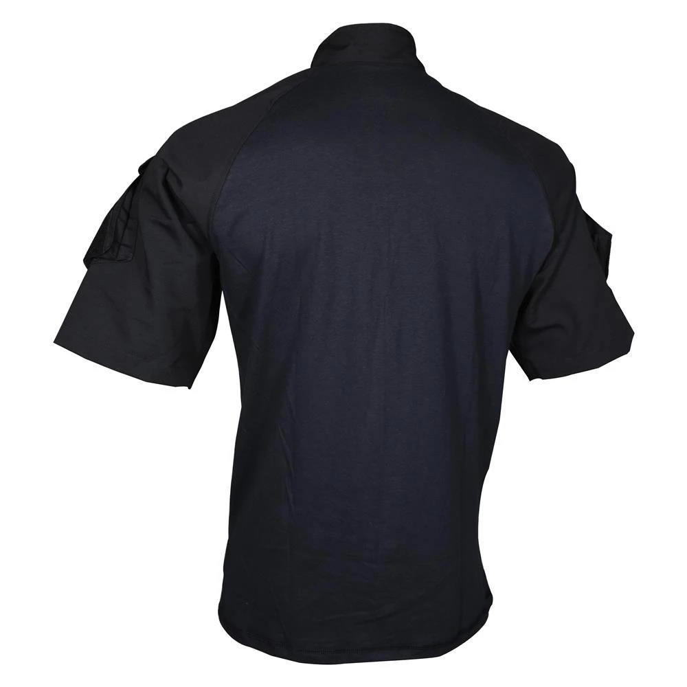 Men's TRU-SPEC Nylon / Cotton 1/4 Zip Short Sleeve Combat Shirt Black 2 Men's TRU-SPEC Nylon / Cotton 1/4 Zip Short Sleeve Combat Shirt Black - Image 2