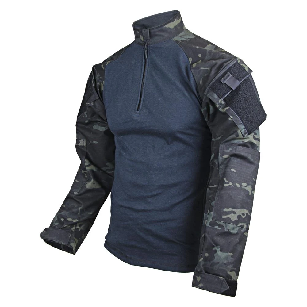 Men's TRU-SPEC Nylon / Cotton 1/4 Zip Tactical Response Combat Shirt Black 2 Men's TRU-SPEC Nylon / Cotton 1/4 Zip Tactical Response Combat Shirt Black - Image 2