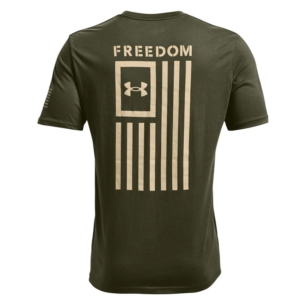 Men's Under Armour Freedom Flag T-Shirt Green 2 Men's Under Armour Freedom Flag T-Shirt Green - Image 2