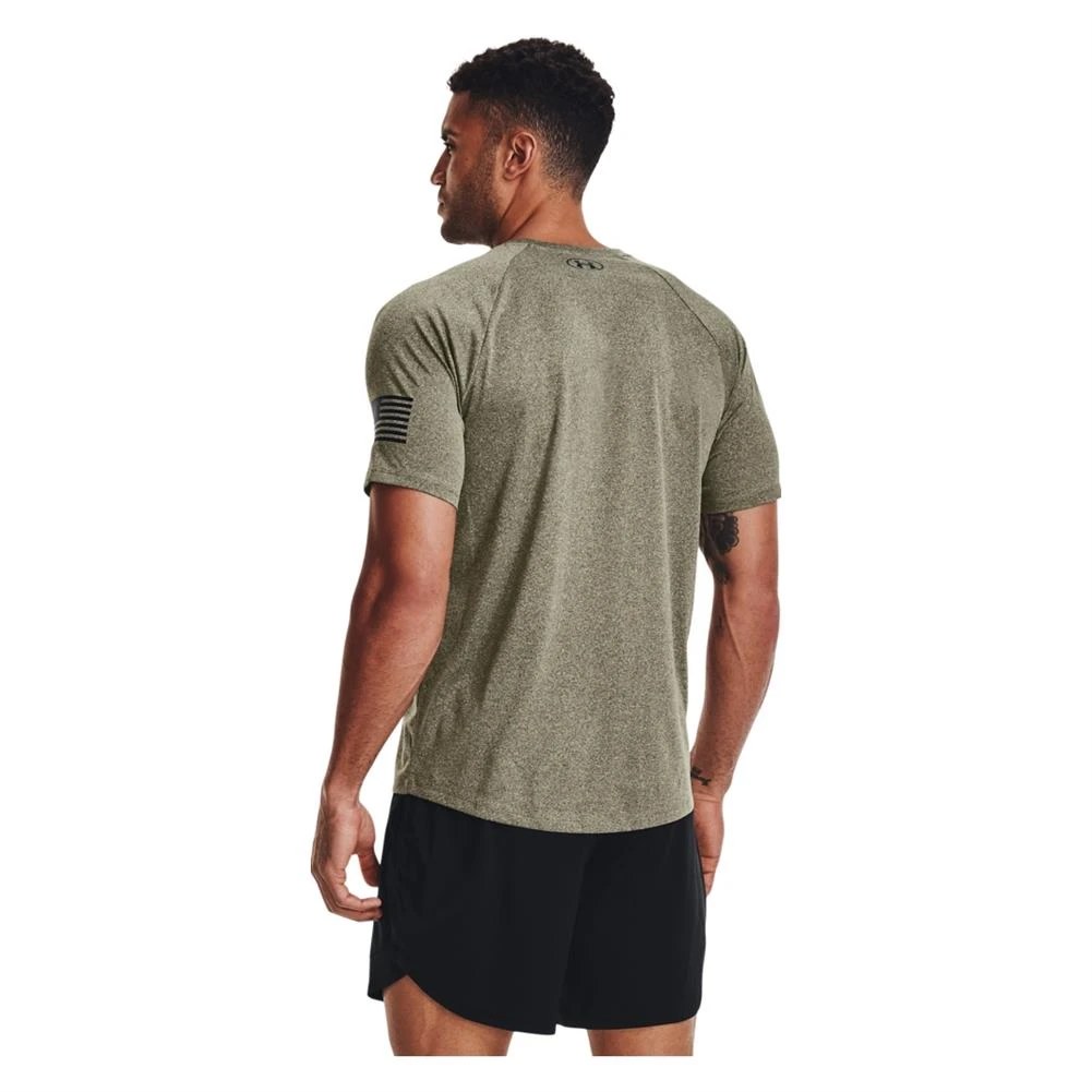 Men's Under Armour Freedom Tech T-Shirt Green 2 Men's Under Armour Freedom Tech T-Shirt Green - Image 2
