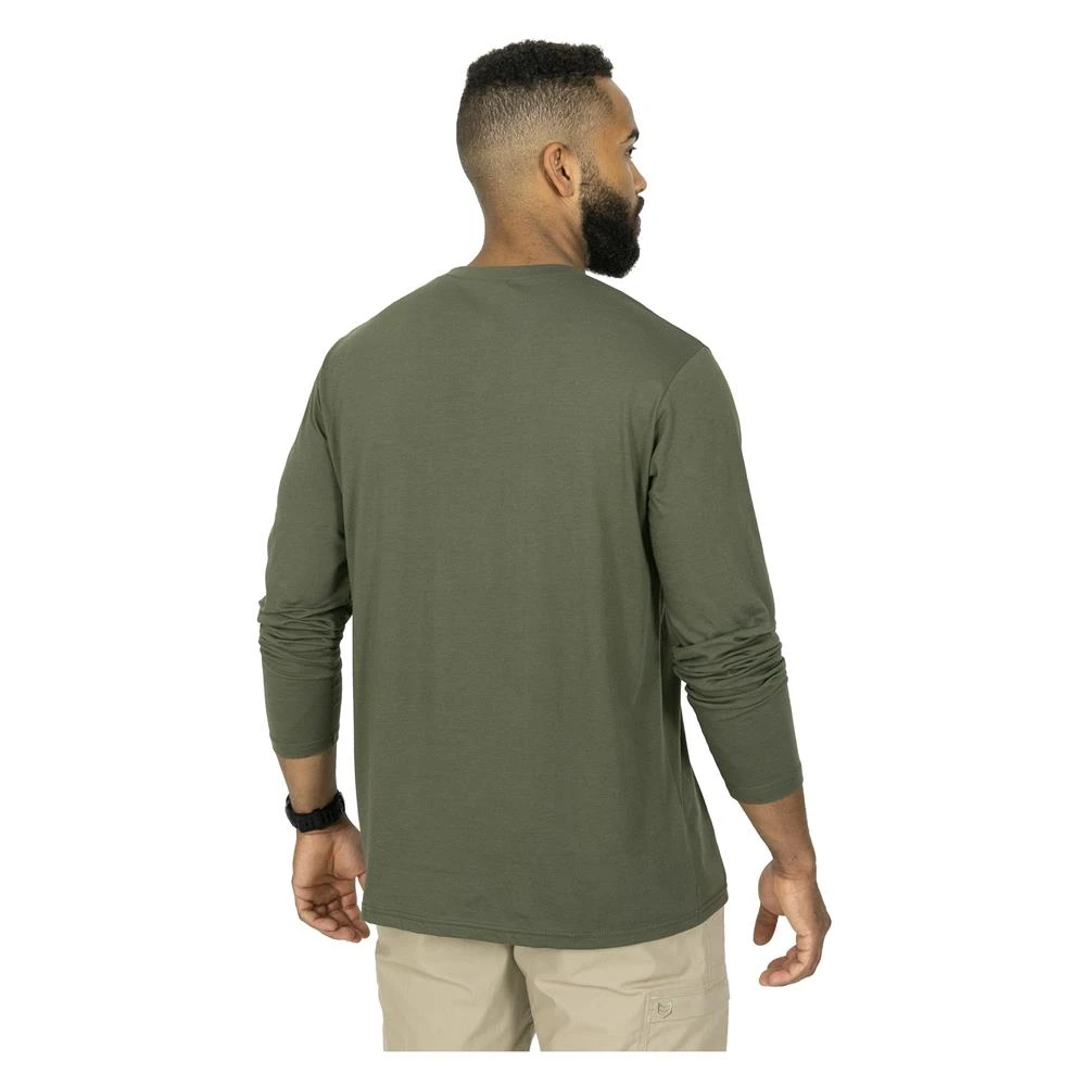 Men's Mission Made Long Sleeve Crew Neck T-Shirts (2 Pack) Olive 3 Men's Mission Made Long Sleeve Crew Neck T-Shirts (2 Pack) Olive - Image 3