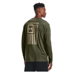 Men's Under Armour Freedom Flag Long Sleeve T-Shirt Green -TactiWear Sales Shop 2 1001 under armour freedom flag long sleeve t shirt marine od green