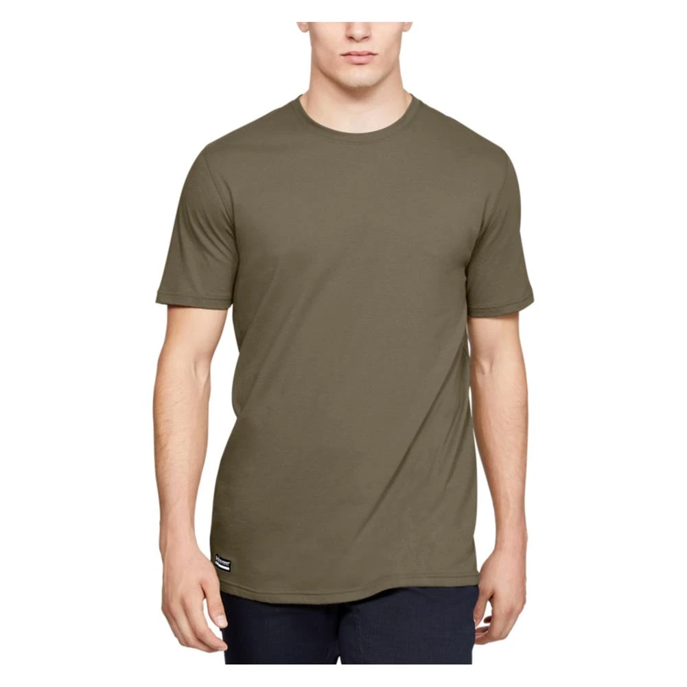 Men's Under Armour Tac Cotton T-Shirt Tan~1 3 Men's Under Armour Tac Cotton T-Shirt Tan~1 - Image 3