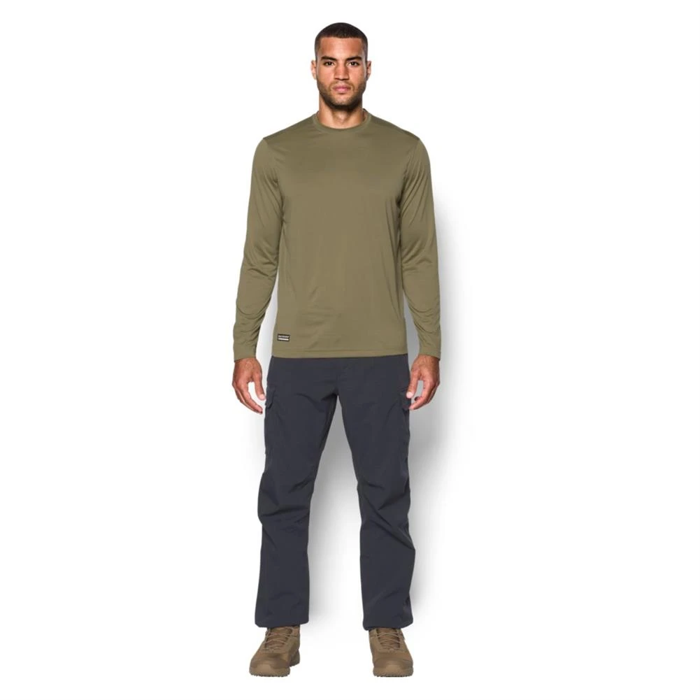 Men's Under Armour Tactical Tech Long Sleeve T-Shirt Tan 3 Men's Under Armour Tactical Tech Long Sleeve T-Shirt Tan - Image 3
