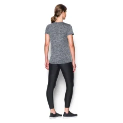 Women's Under Armour Tech Twist V-Neck T-Shirt Silver 8 Women's Under Armour Tech Twist V-Neck T-Shirt Silver -TactiWear Sales Shop 2 1001 under armour tech twist v neck t shirt black metallic silver
