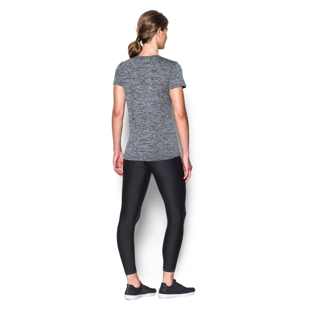 Women's Under Armour Tech Twist V-Neck T-Shirt Silver 3 Women's Under Armour Tech Twist V-Neck T-Shirt Silver - Image 3