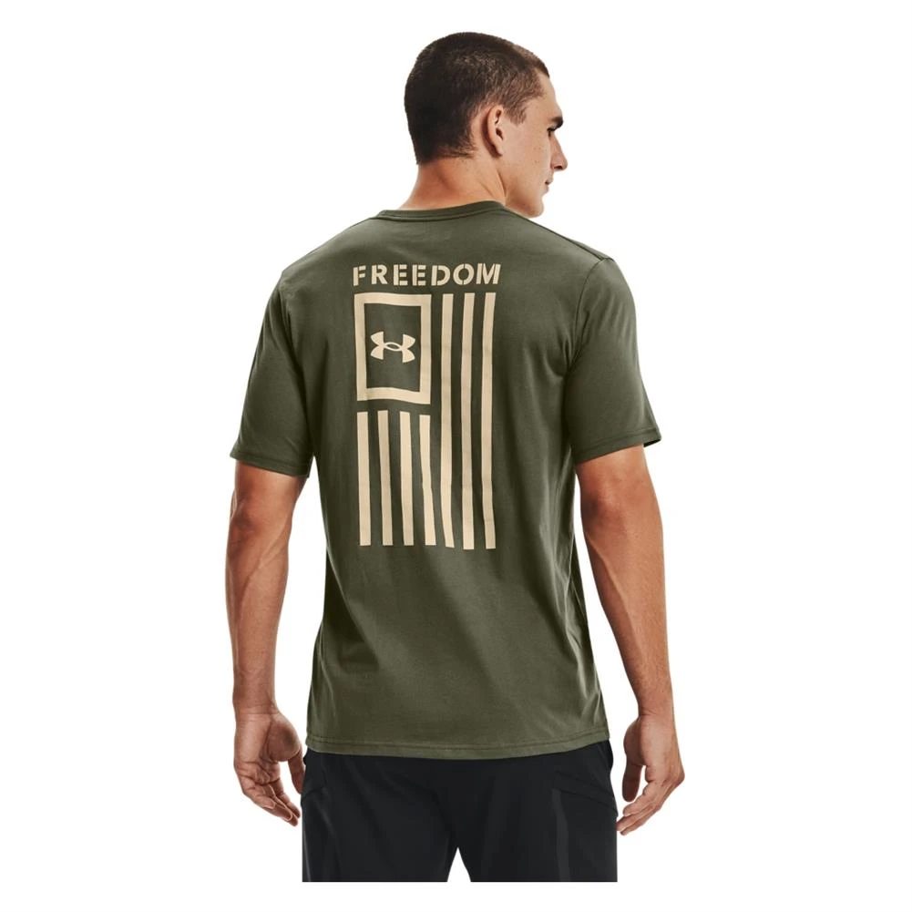 Men's Under Armour Freedom Flag T-Shirt Green 4 Men's Under Armour Freedom Flag T-Shirt Green - Image 4