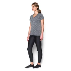 Women's Under Armour Tech Twist V-Neck T-Shirt Silver 10 Women's Under Armour Tech Twist V-Neck T-Shirt Silver -TactiWear Sales Shop 4 1001 under armour tech twist v neck t shirt black metallic silver
