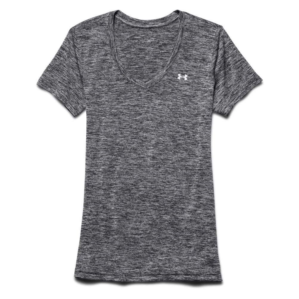 Women's Under Armour Tech Twist V-Neck T-Shirt Silver 6 Women's Under Armour Tech Twist V-Neck T-Shirt Silver - Image 6